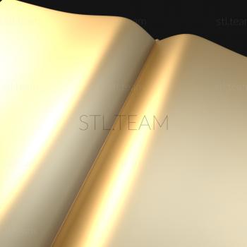 3D модель панно открытая пустая книга (STL)
